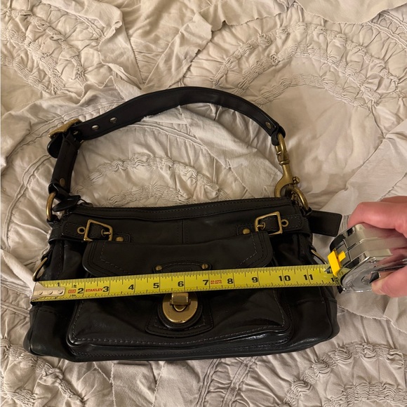 Coach Y2K Black Leather Shoulder Bag - Picture 6 of 8